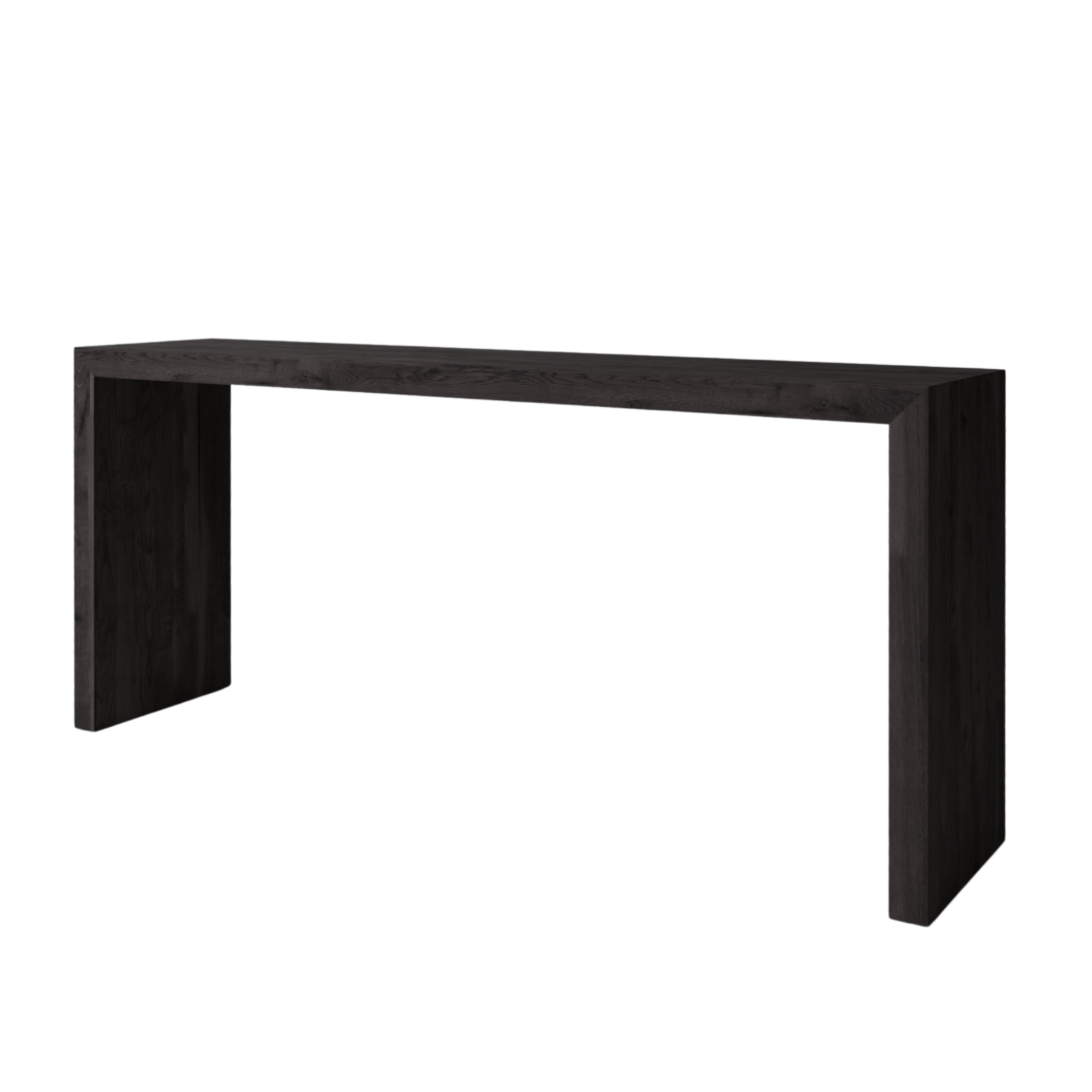 Milton Konsole 6, 150x40xH80cm, Eichenfurnier schwarz