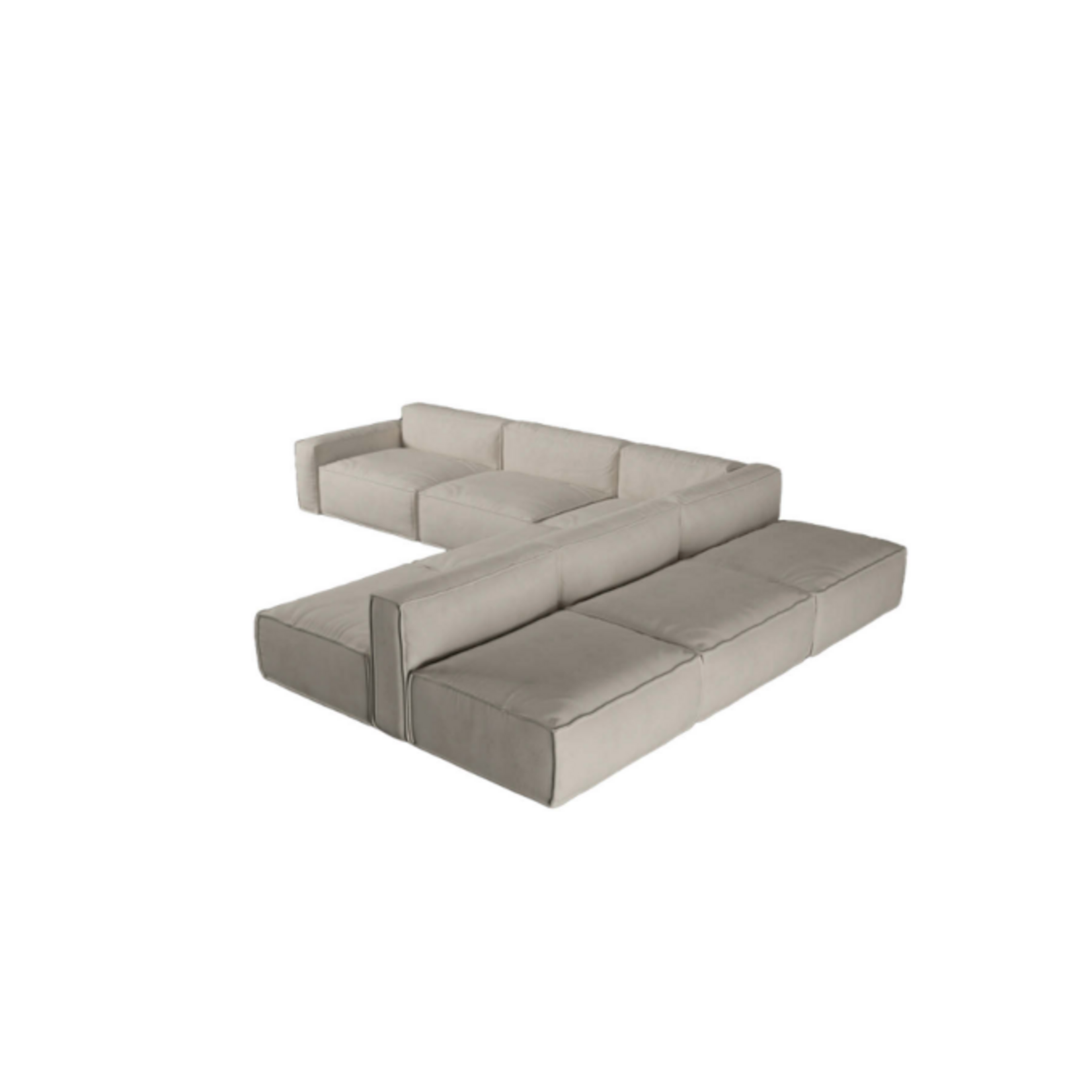 Orlando Sofa Landschaft 415x310xH74cm, SH 42cm, Stoff: Sedef 55