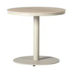 Salerno Esstisch ø120xH75cm, Gestell: Alu Linen, Platte: Keramik Travertin