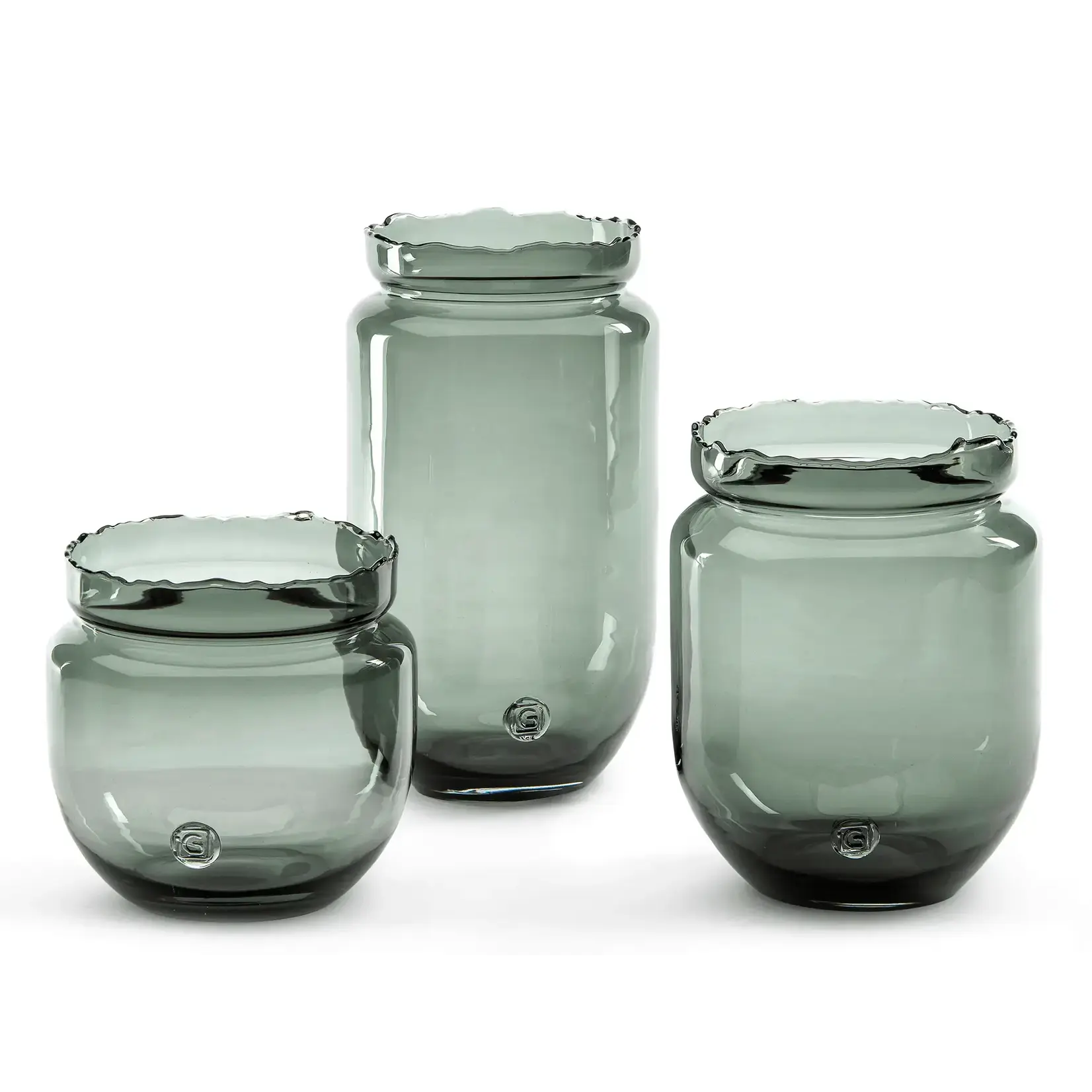 Blow Vase large grey, D25xH45cm