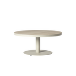 Salerno Salontisch ø90xH40cm, Gestell: Alu Linen, Platte: Keramik Travertin