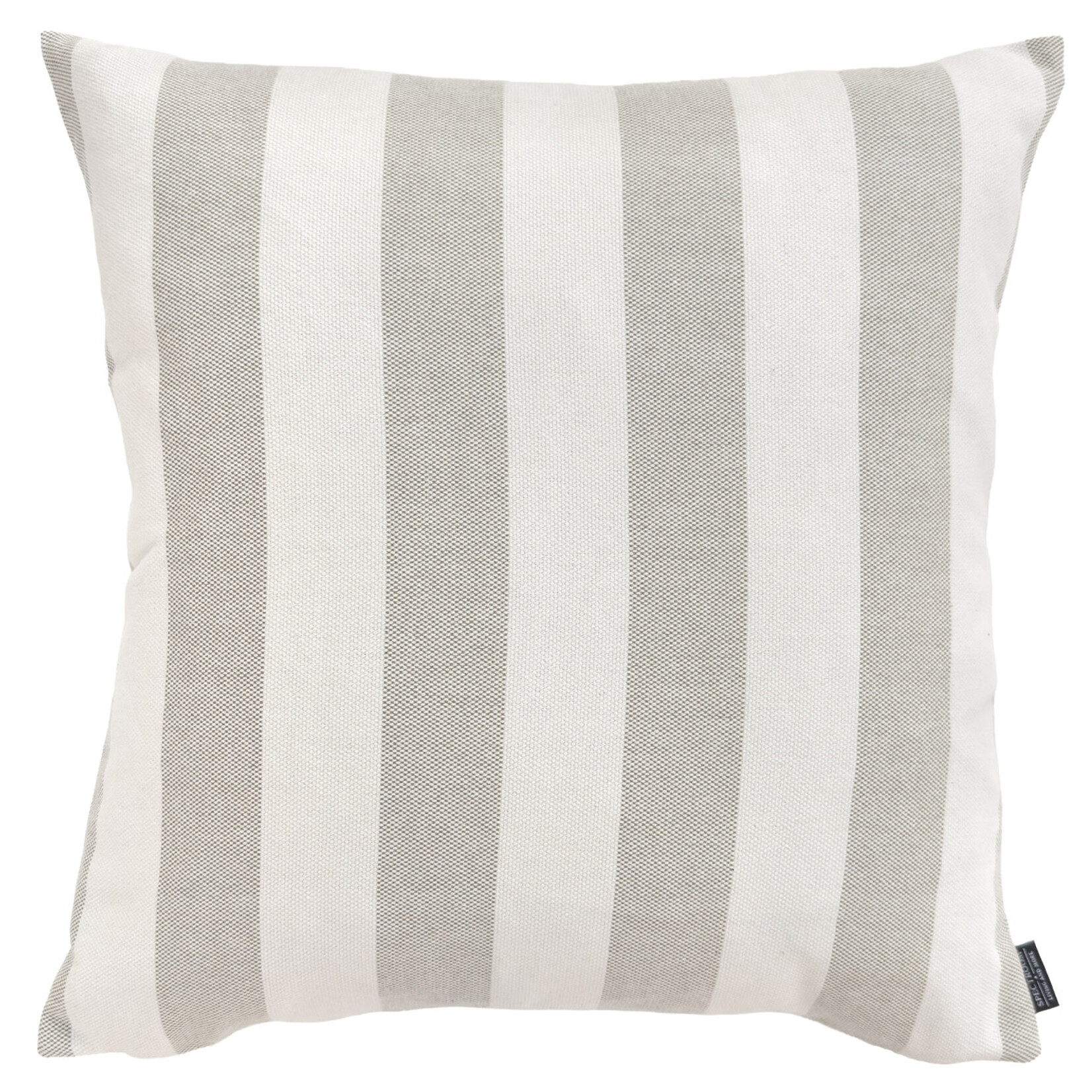 Summy Kissen gestreift, beige-weiss, gross 60x60cm