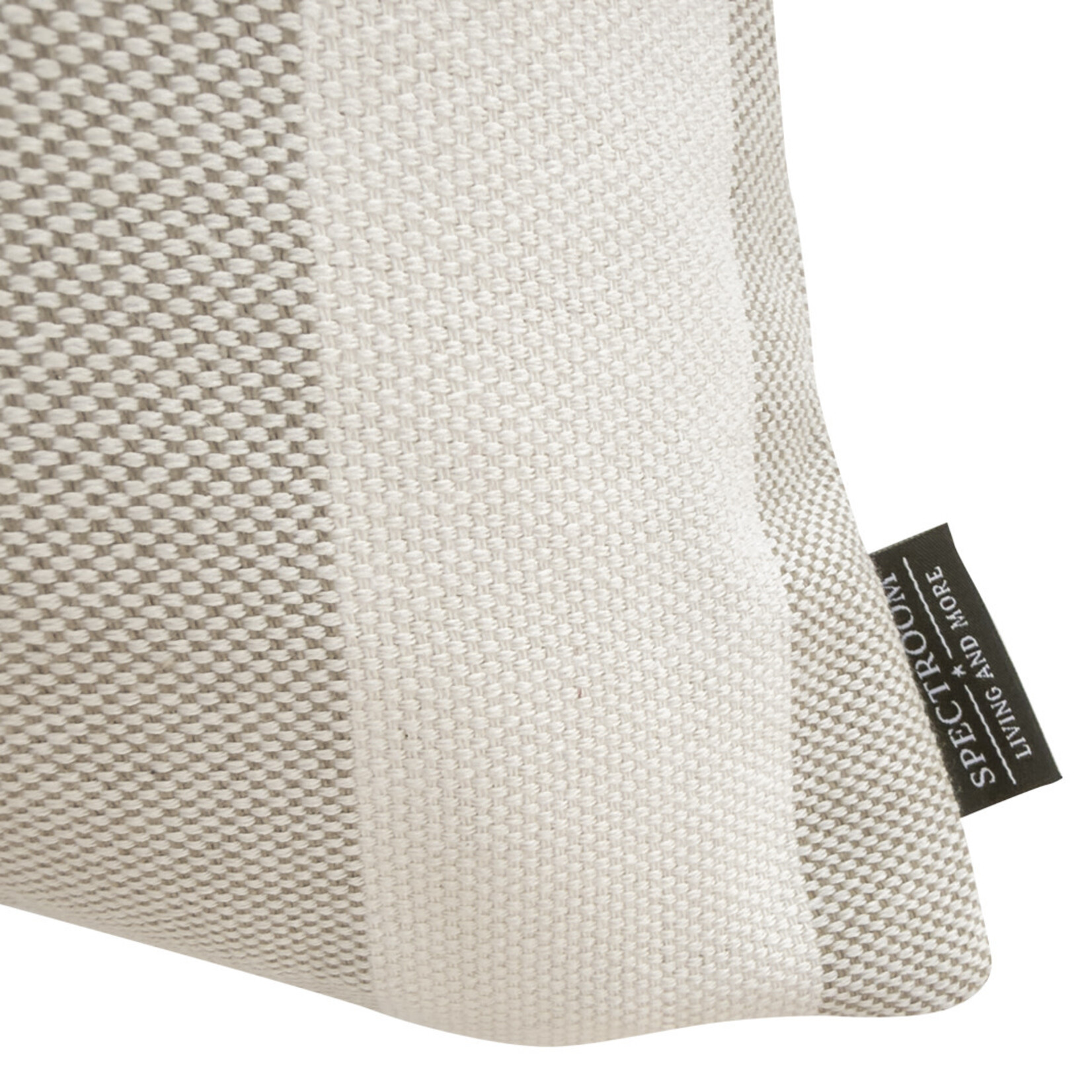 Summy Kissen gestreift, beige-weiss, gross 60x60cm