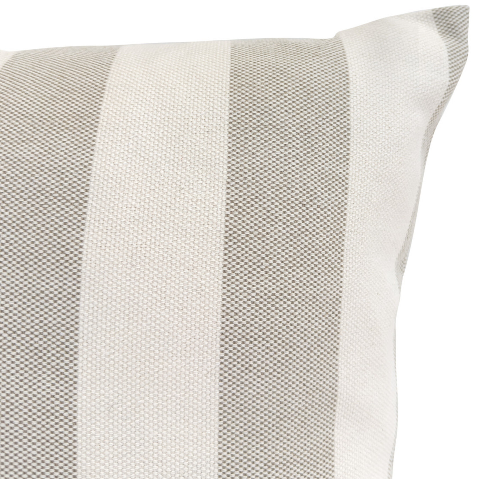 Summy Kissen gestreift, beige-weiss, gross 60x60cm