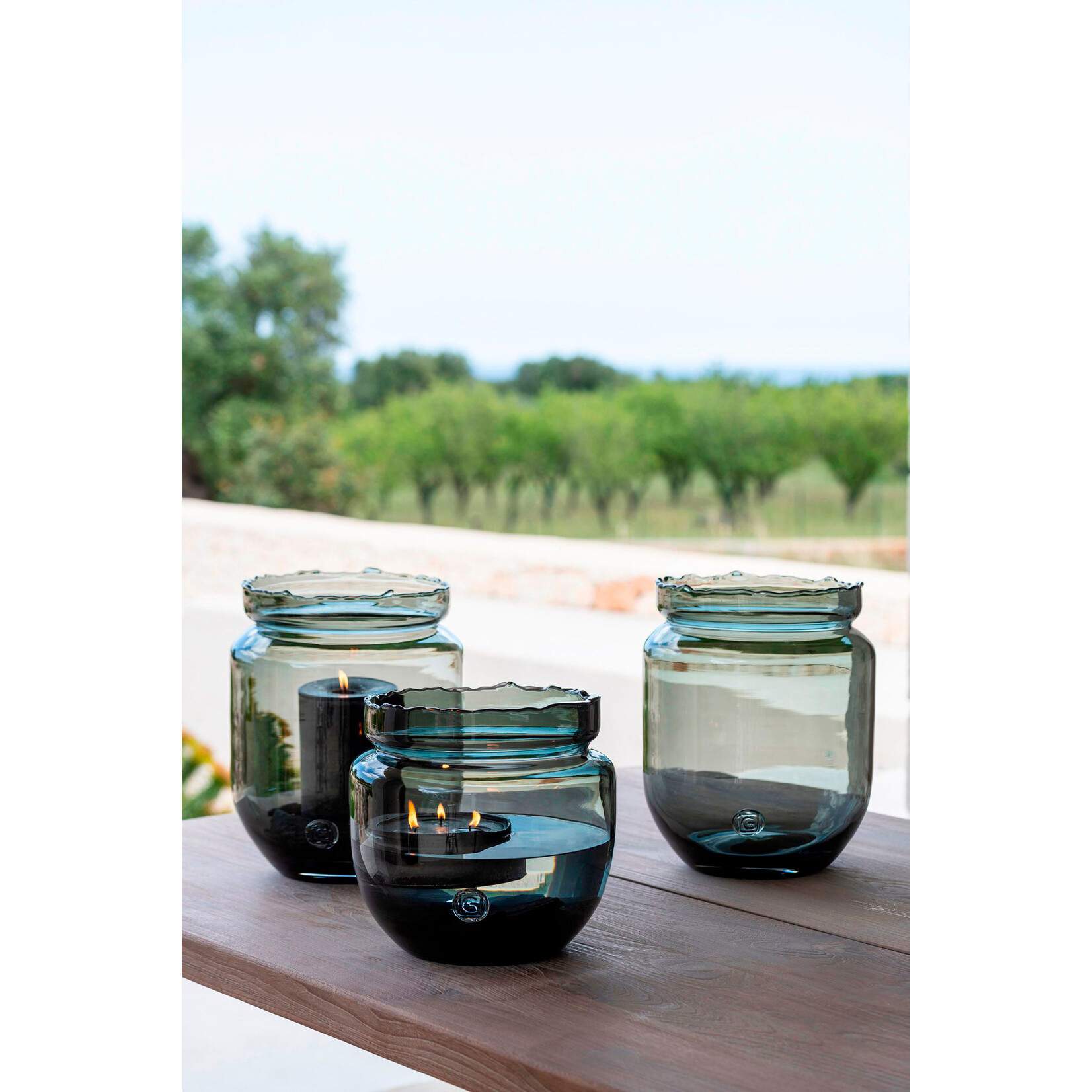 Blow Vase large grey, D25xH45cm