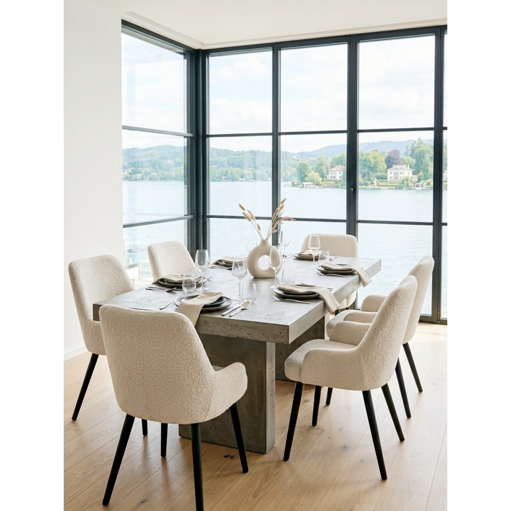 Gelson Stuhl, tiefe Armlehne, 54x59x84cm, Stoff: Nodino NOD01, Beine: schwarz