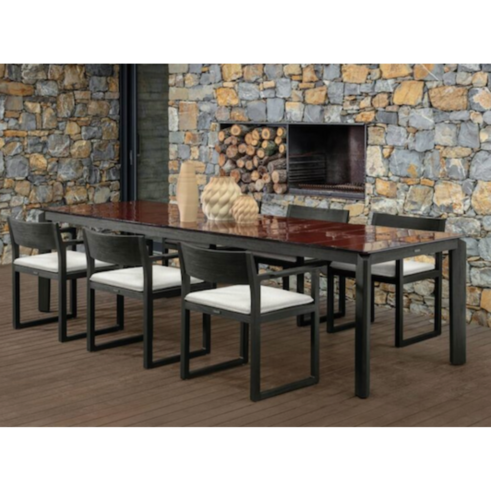 Thea Stuhl schwarz Teak, 64x62xH80cm