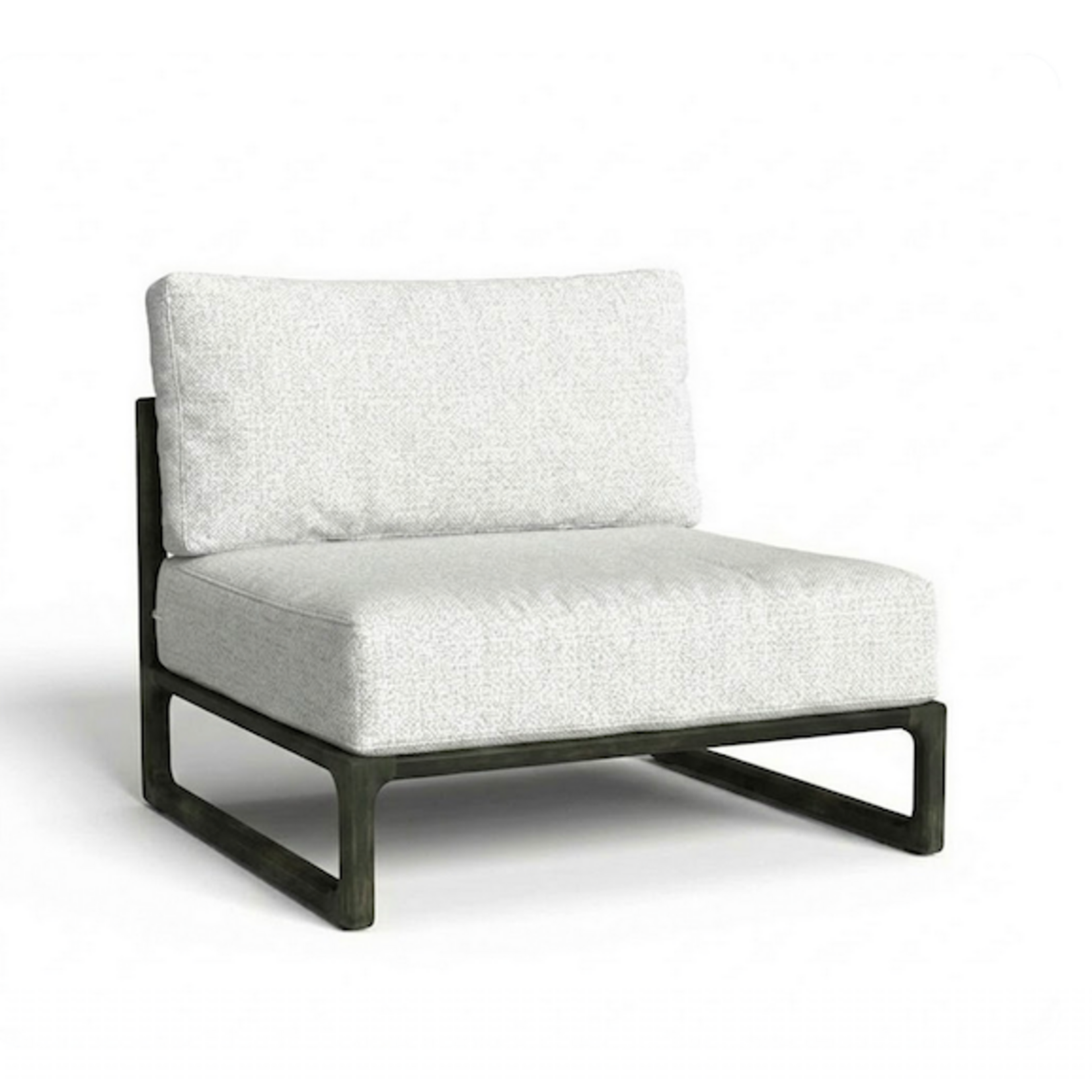 Thea Sofa Mittelmodul schwarz Teak, 95x95xH61cm