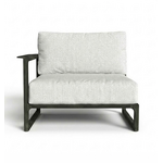 Thea Sofa Modul links schwarz Teak, 100x95xH61cm