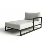 Thea Sofa Chaiselongue rechts schwarz Teak, 100x181xH61cm