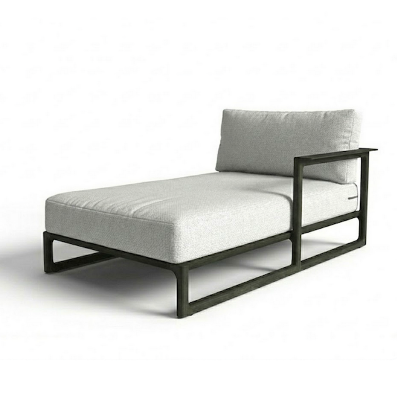 Thea Sofa Chaiselongue rechts schwarz Teak, 100x181xH61cm