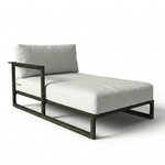 Thea Sofa Chaiselongue links schwarz Teak, 100x181xH61cm