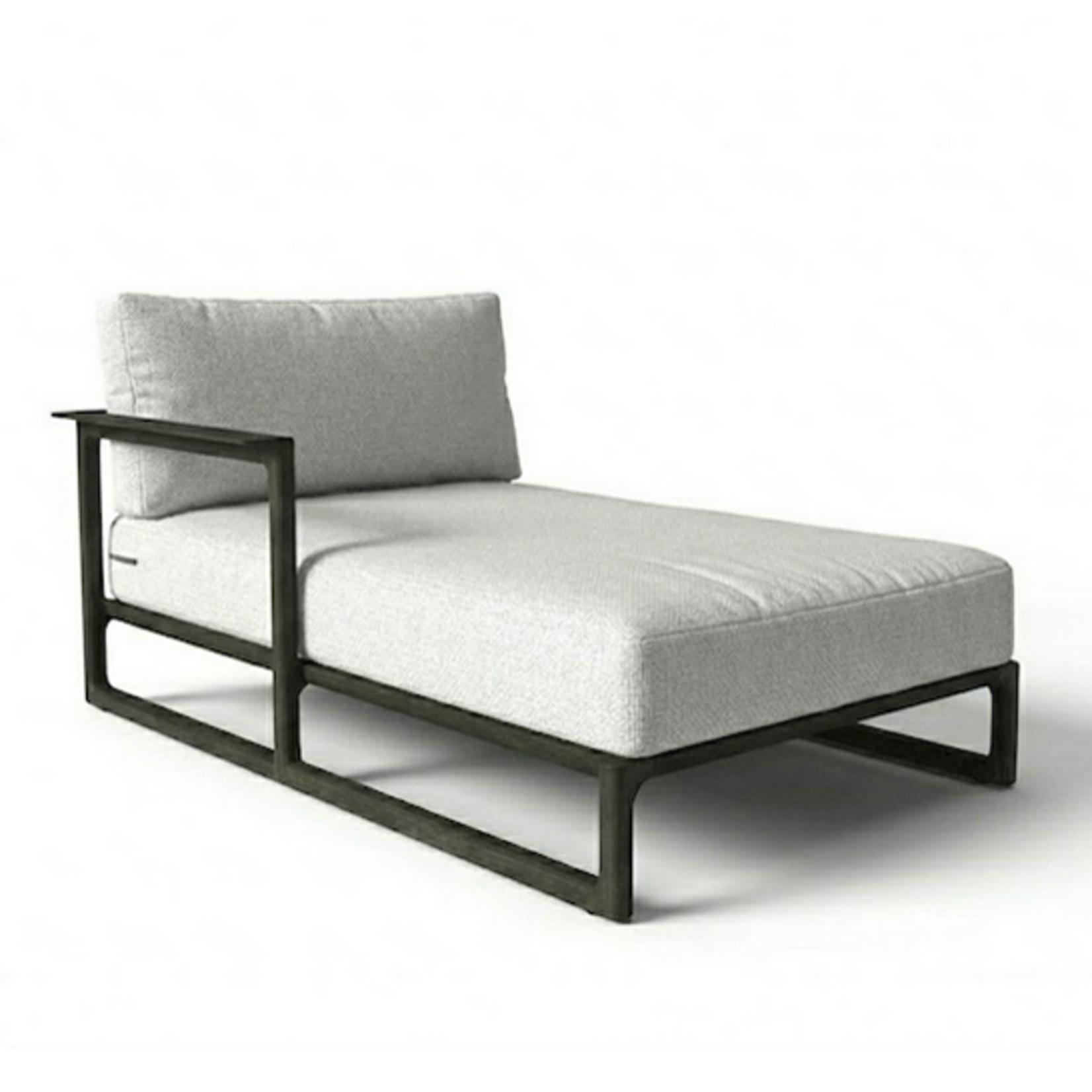 Thea Sofa Chaiselongue links schwarz Teak, 100x181xH61cm