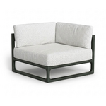 Thea Sofa Eckmodul schwarz Teak, 95x95xH61cm