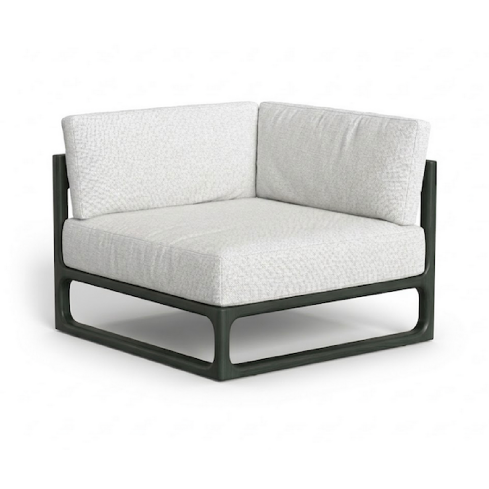 Thea Sofa Eckmodul schwarz Teak, 95x95xH61cm