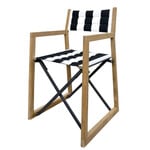 Loft Gartenstuhl Teak, schwarz-Weiss 56x55xH87/SH45cm