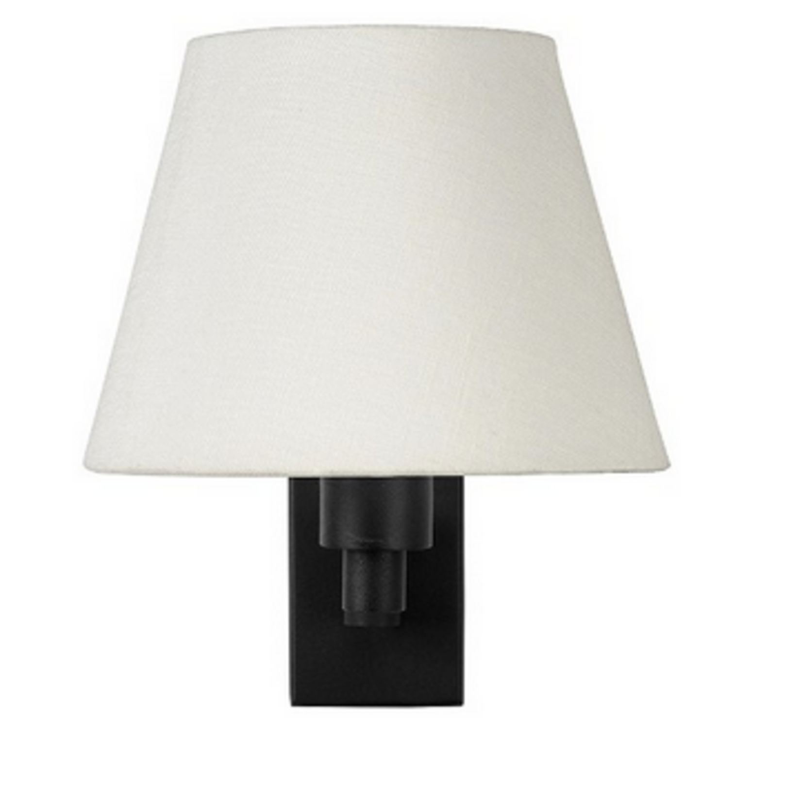 Bright Wandlampe schwenkbar,  Metall/weisser Leinen Lampenschirm 19x25xH20cm