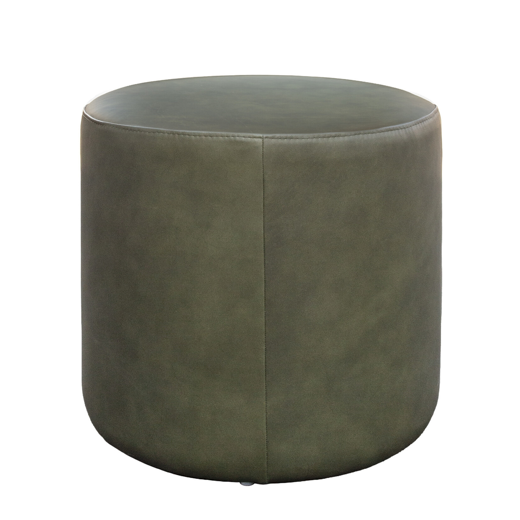 Capri Hocker Leder grün, D51x47cm