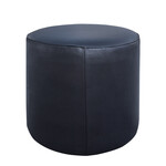 Capri Pouf D51x47cm, Leder: schwarz