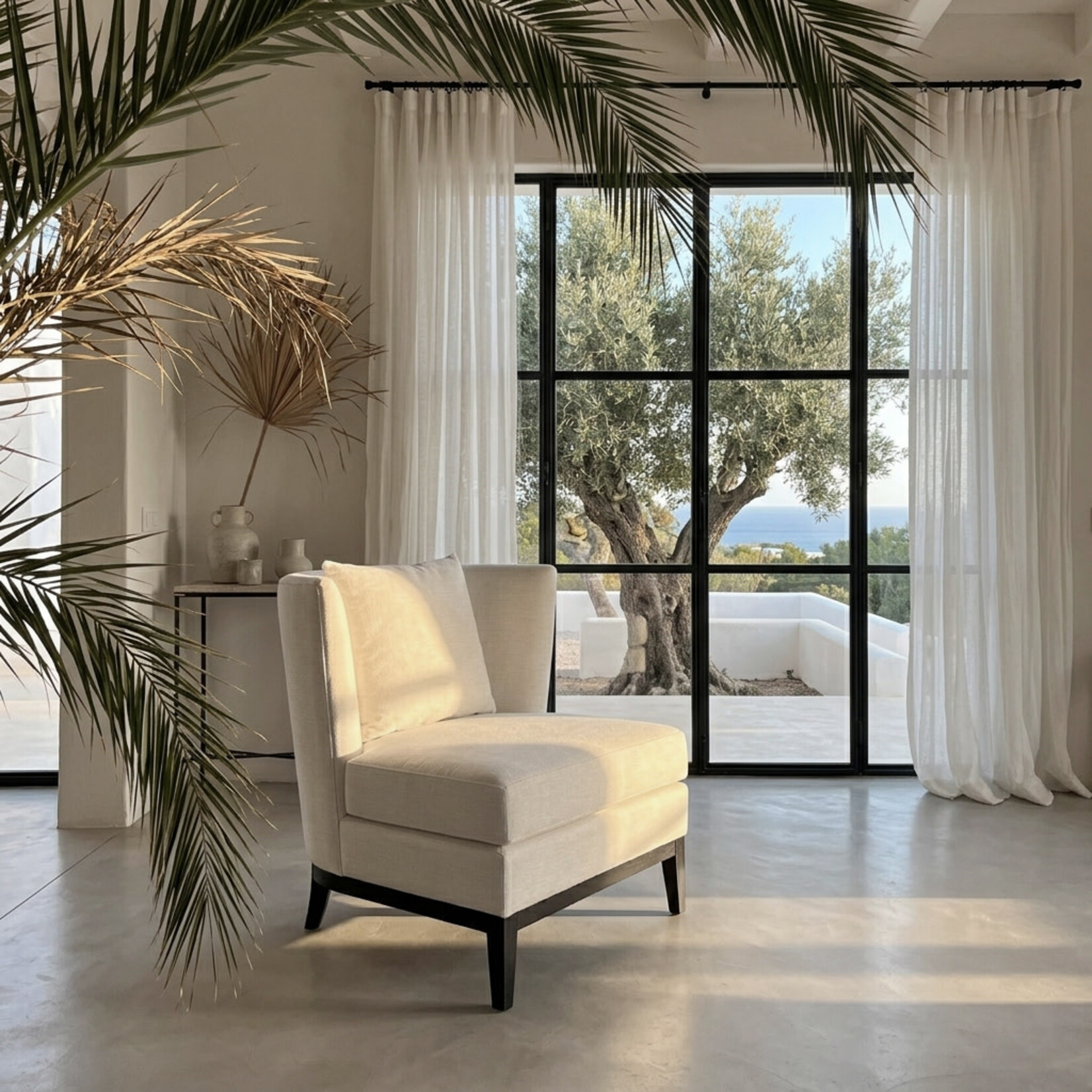 Aspen Sessel 105cm, inkl. Kissen, Stoff: Bolt 07