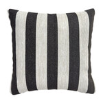 Kissen Outdoor, Carbon, schwarz/weiss gestreift, 47x47cm - Handmade by Spectroom