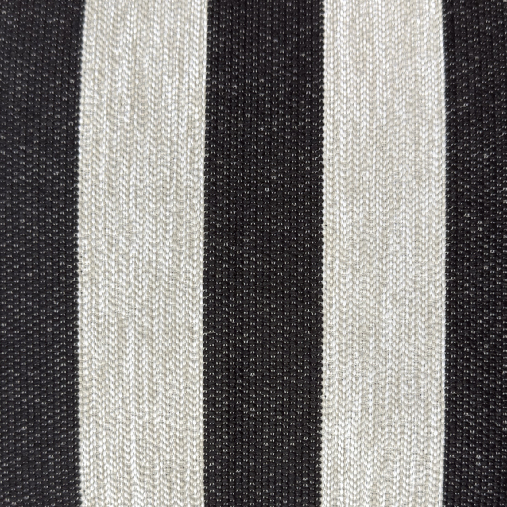 Kissen Outdoor, Carbon, schwarz/weiss gestreift, 47x47cm - Handmade by Spectroom