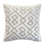 Kissen Outdoor, Ivoire, beige/weiss gemustert, 47x47cm - Handmade by Spectroom