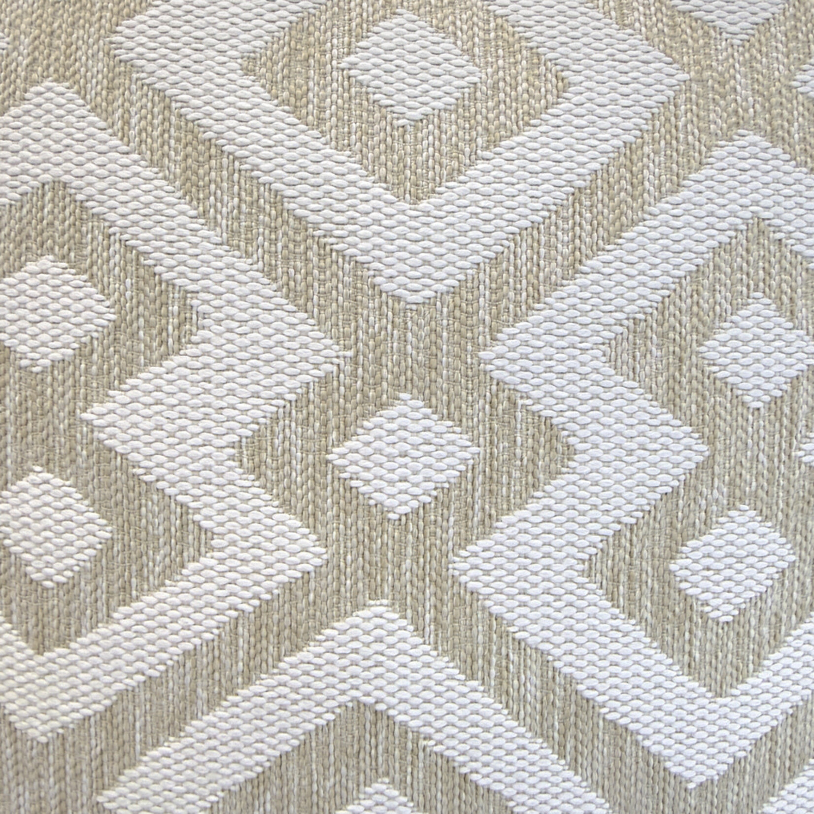 Kissen Outdoor, Ivoire, beige/weiss gemustert, 47x47cm - Handmade by Spectroom