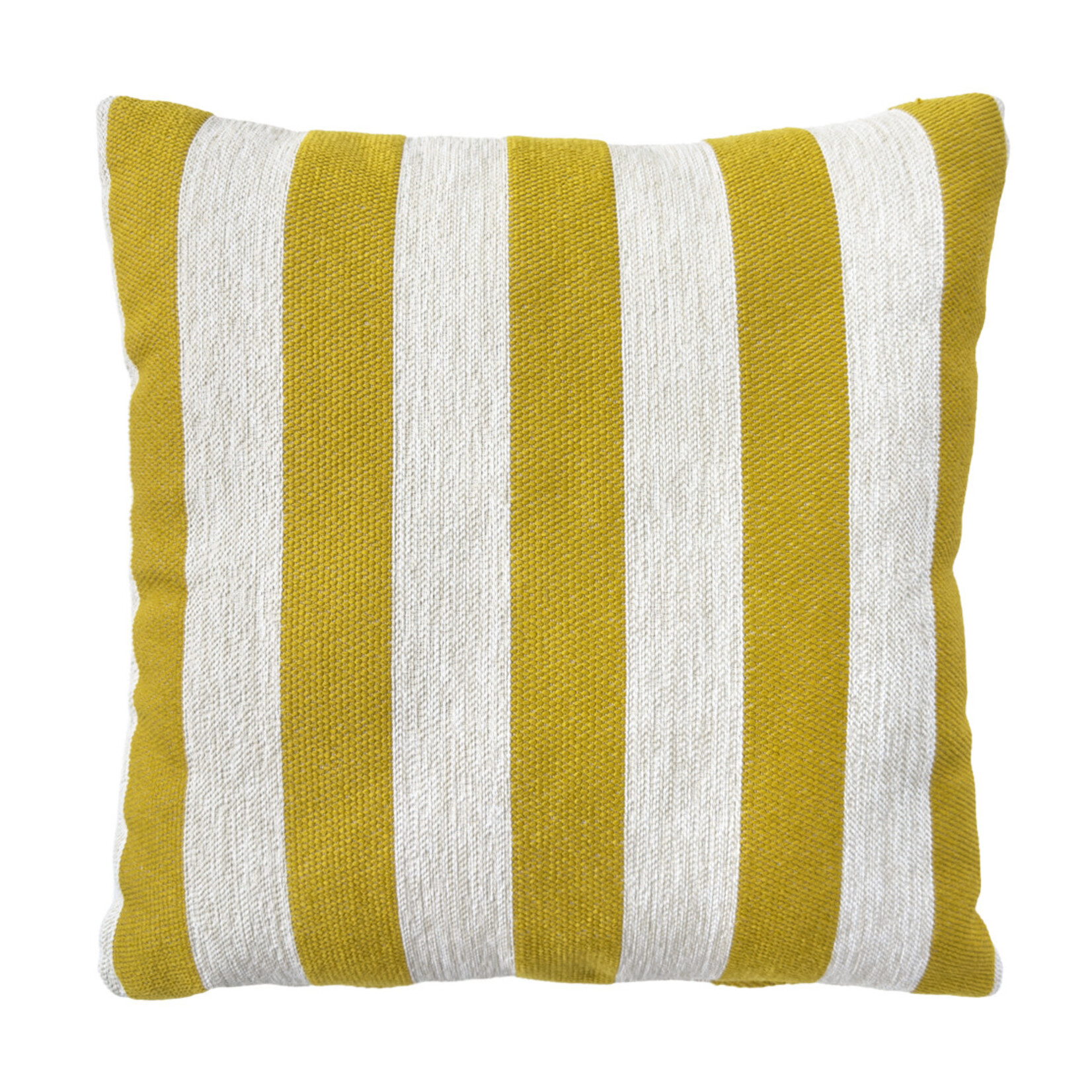 Kissen Outdoor, Orcid, Gelb/Beige gestreift, 47x47cm - Handmade by Spectroom
