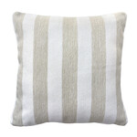 Kissen Outdoor, Ivoire, beige/weiss gestreift, 47x47cm - Handmade by Spectroom