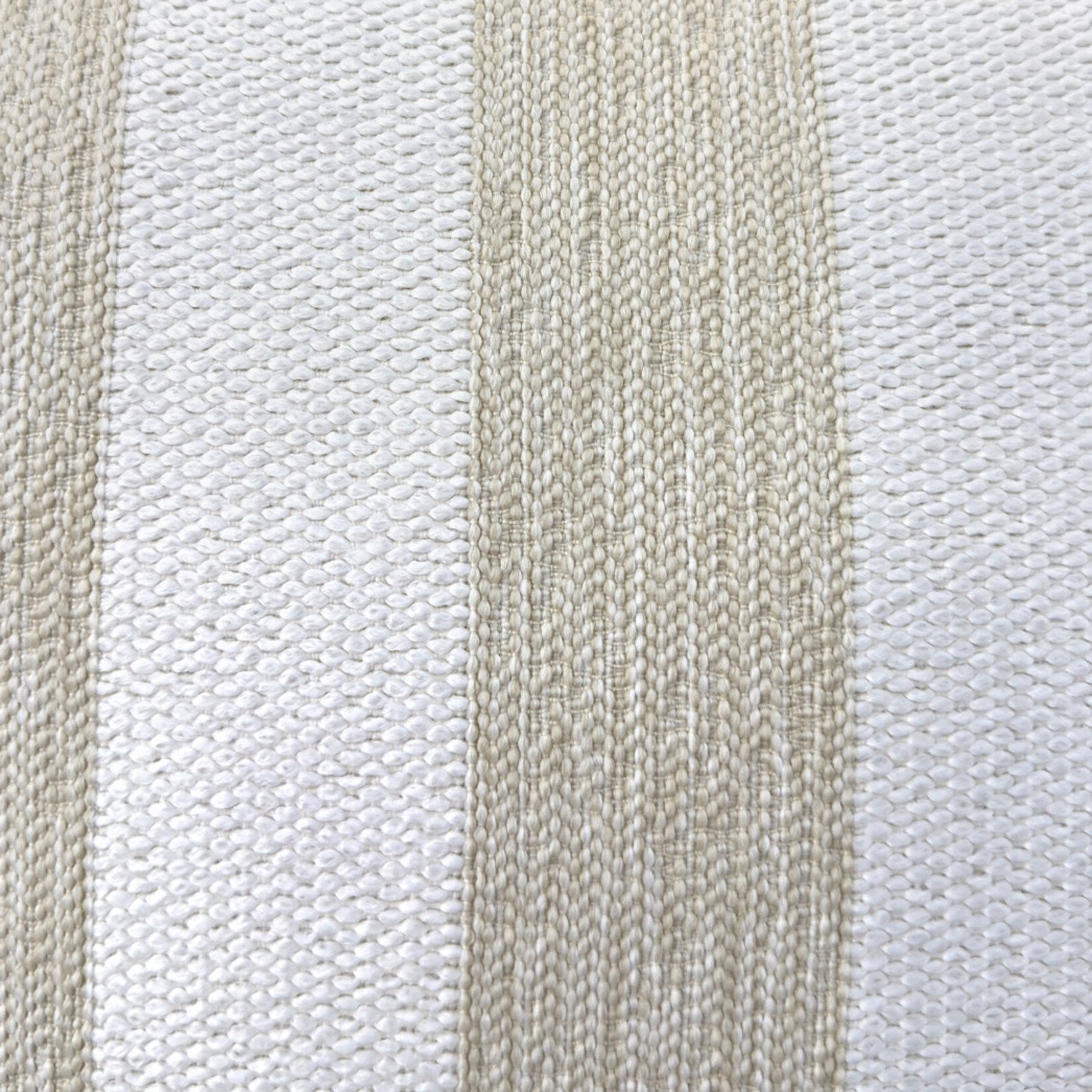Kissen Outdoor, Ivoire, beige/weiss gestreift, 47x47cm - Handmade by Spectroom