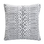 Kissen Outdoor, Matrix, grau/weiss gemustert, 47x47cm - Handmade by Spectroom