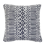 Kissen Outdoor, Matrix, blau/grau gemustert, 47x47cm - Handmade by Spectroom