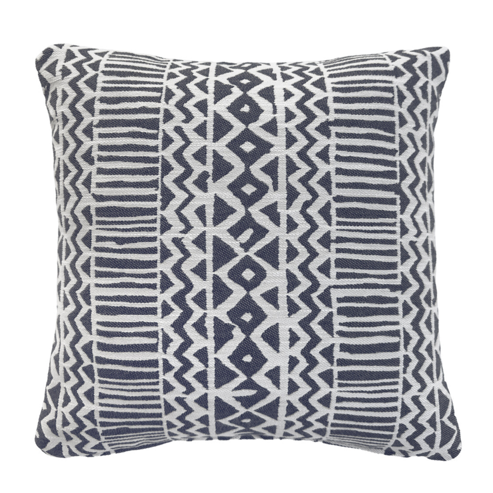 Kissen Outdoor, Matrix, blau/grau gemustert, 47x47cm - Handmade by Spectroom