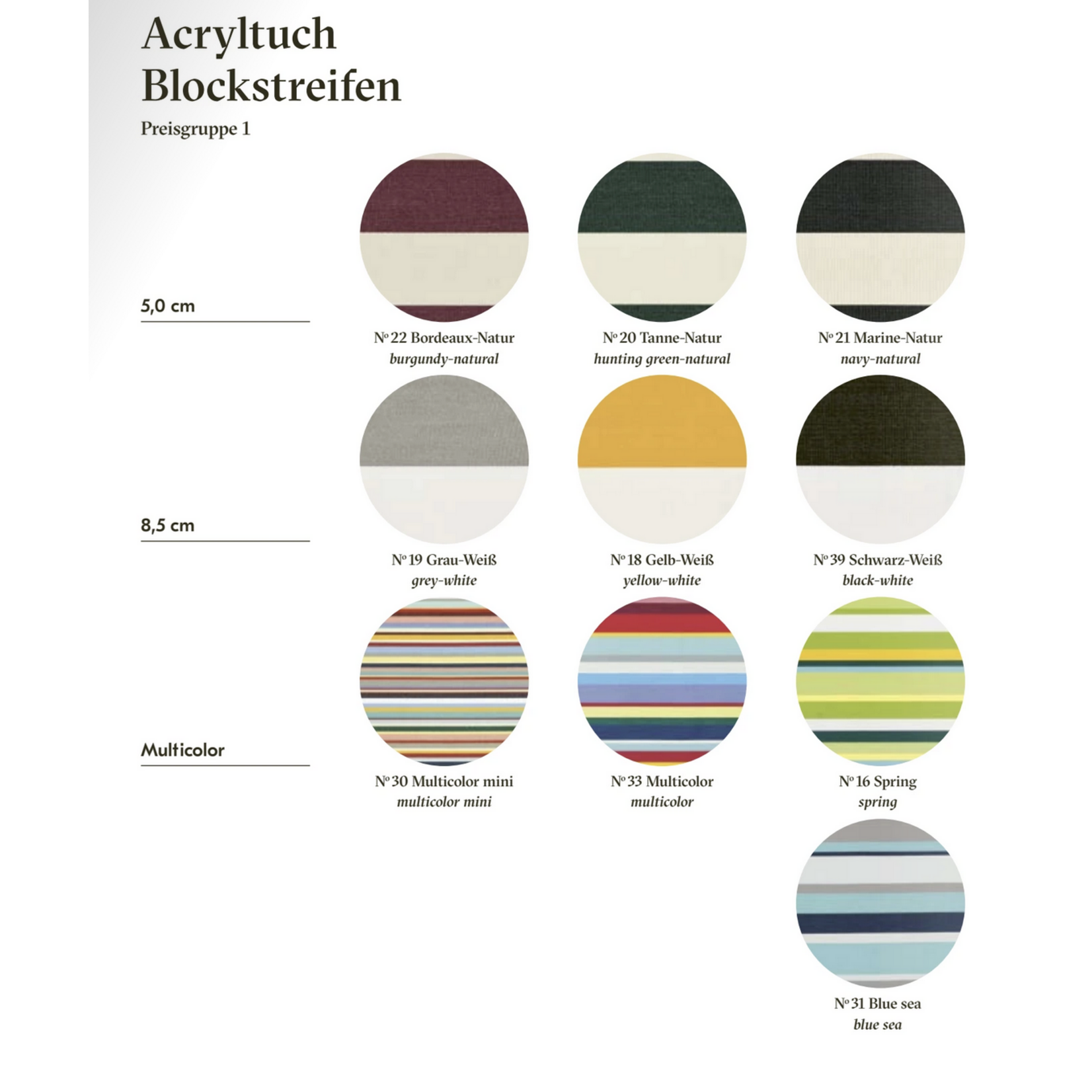 Sonnenschirm Klassiker D250cm, Mixed (Natur/Taupe)