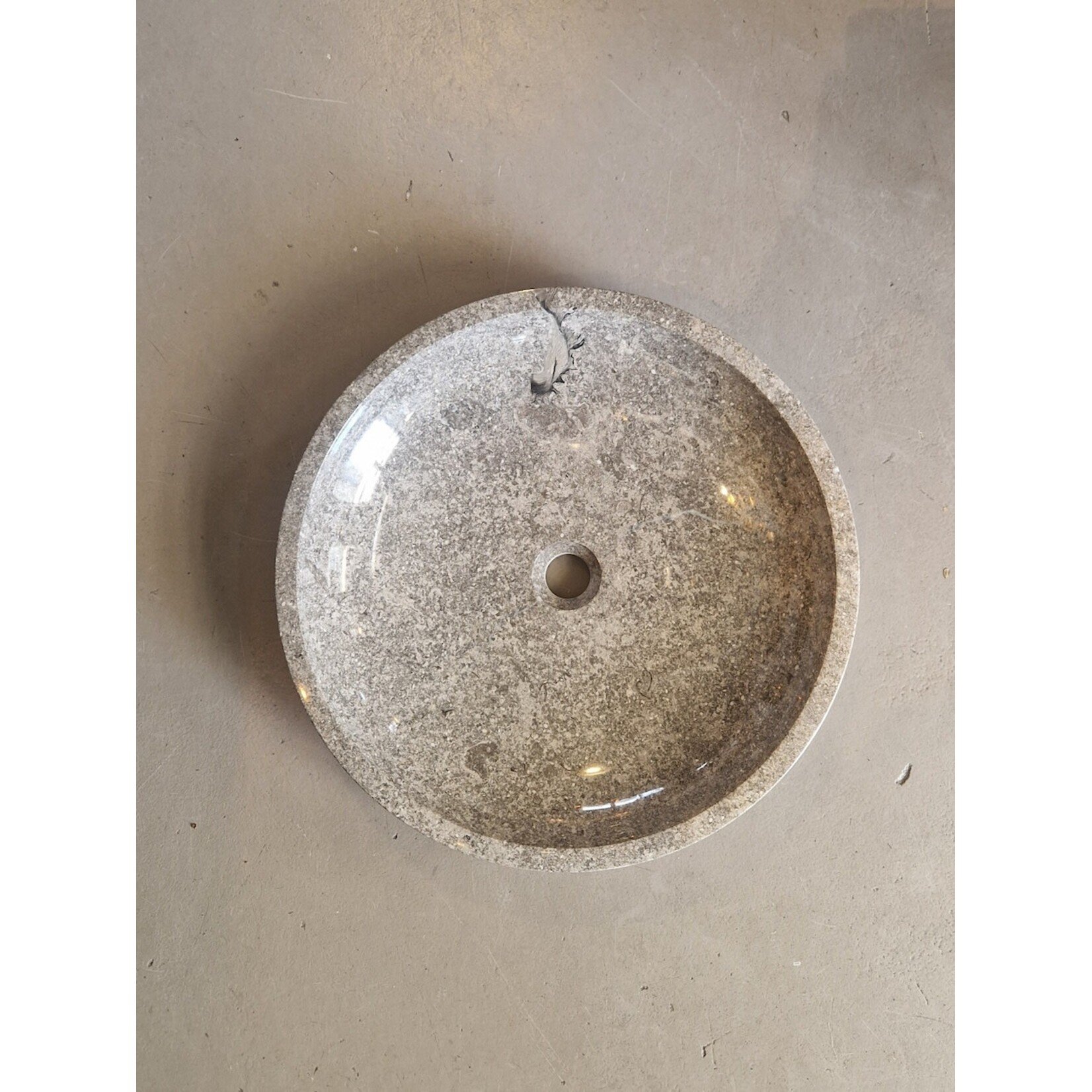 Waschbecken D50xH10cm, Jura-Marmor - Einzelstück