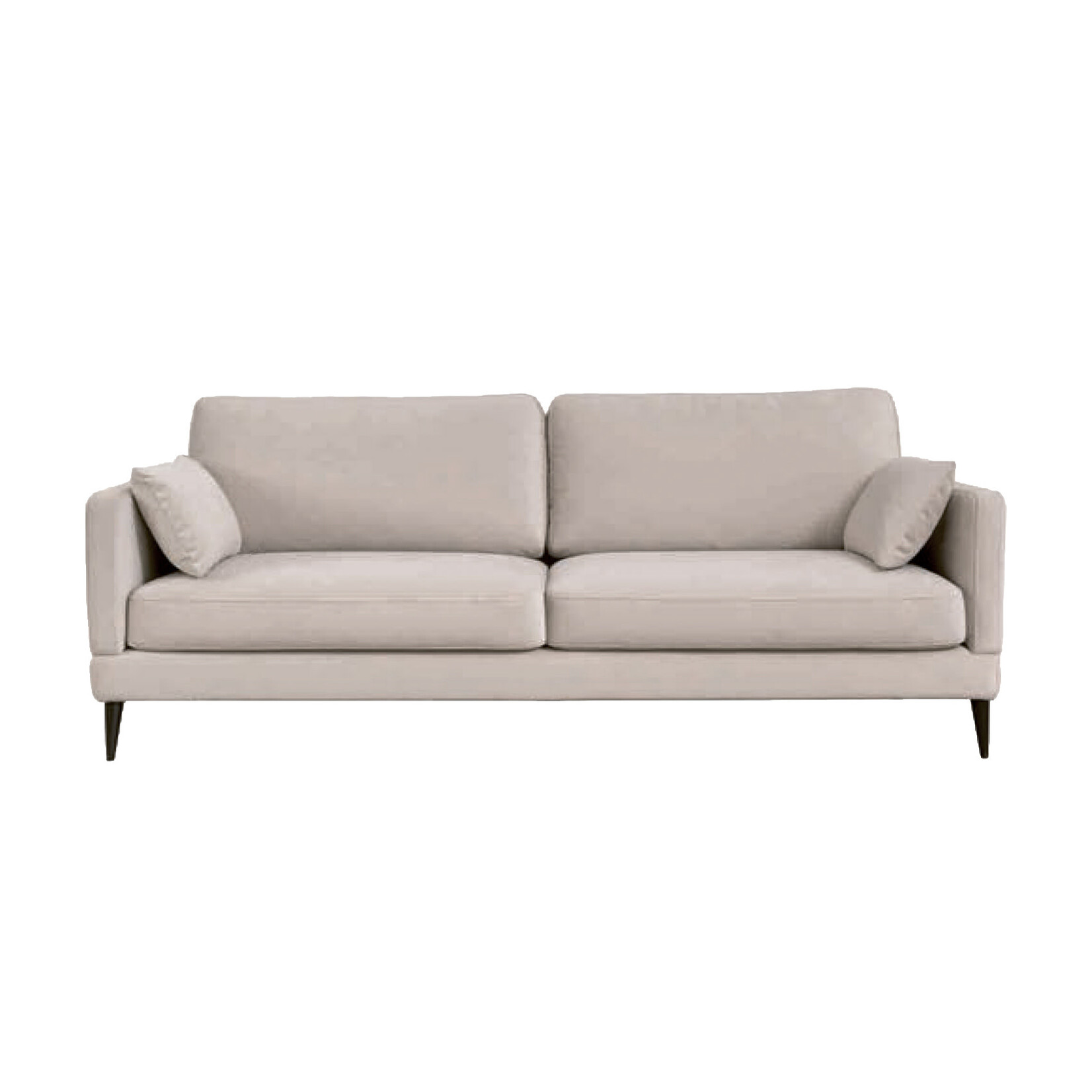 Adam Sofa 3-Sitzer 223x94xH85cm, Füsse: schwarz, Stoff: Viento 02 Kat. D