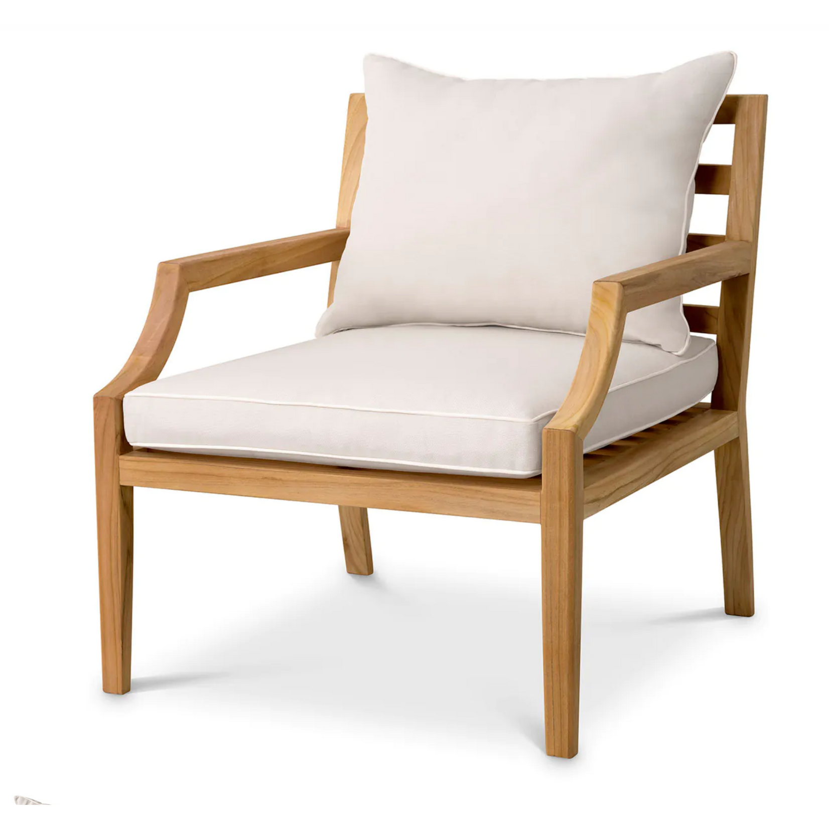 Hera Gartensessel 69x78xH78cm (SH42cm) Teak natur & Stoff offwhite