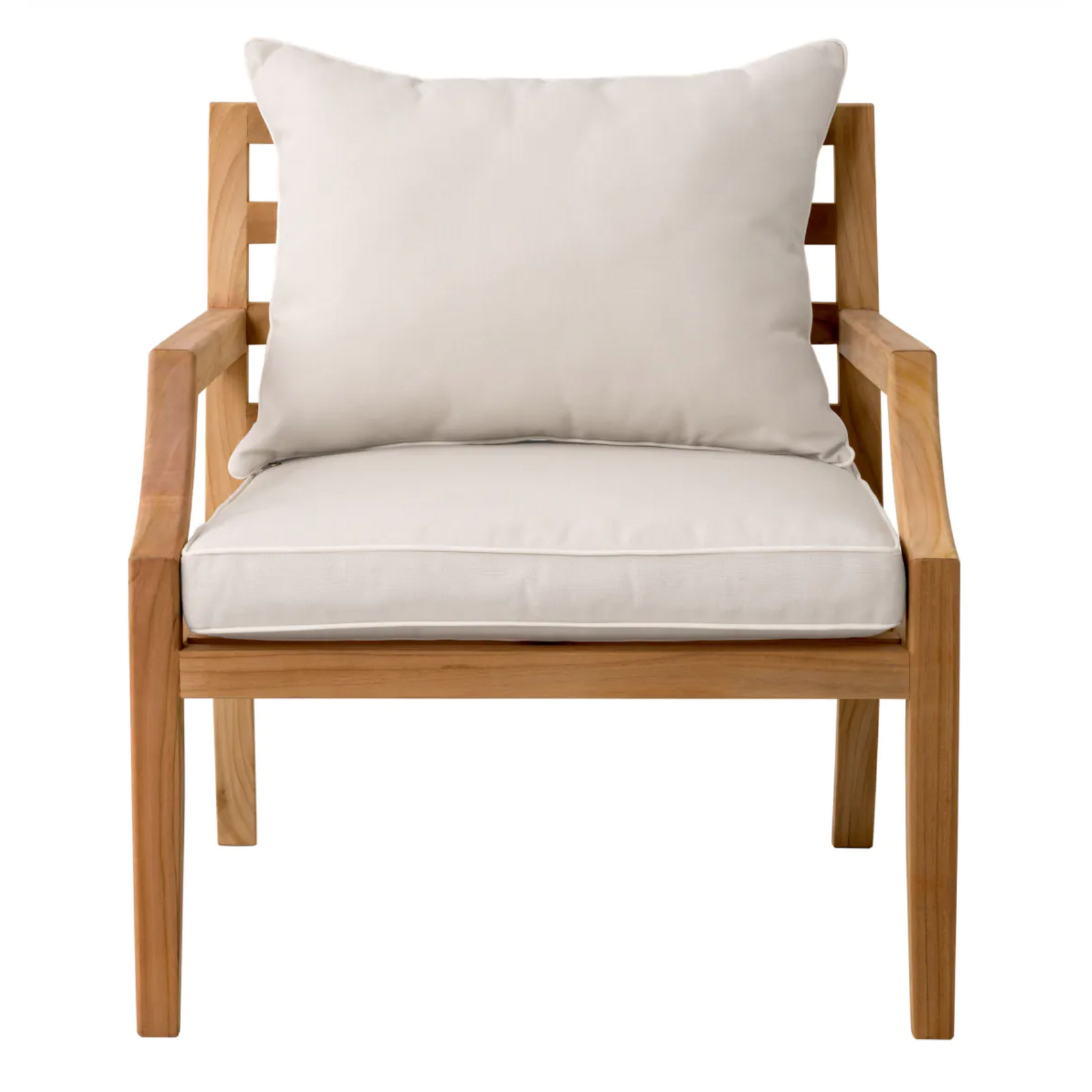 Hera Gartensessel 69x78xH78cm (SH42cm) Teak natur & Stoff offwhite