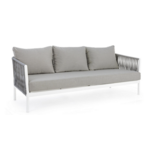 Sofa Flume 220x85xH86cm, inkl. Kissen weiss
