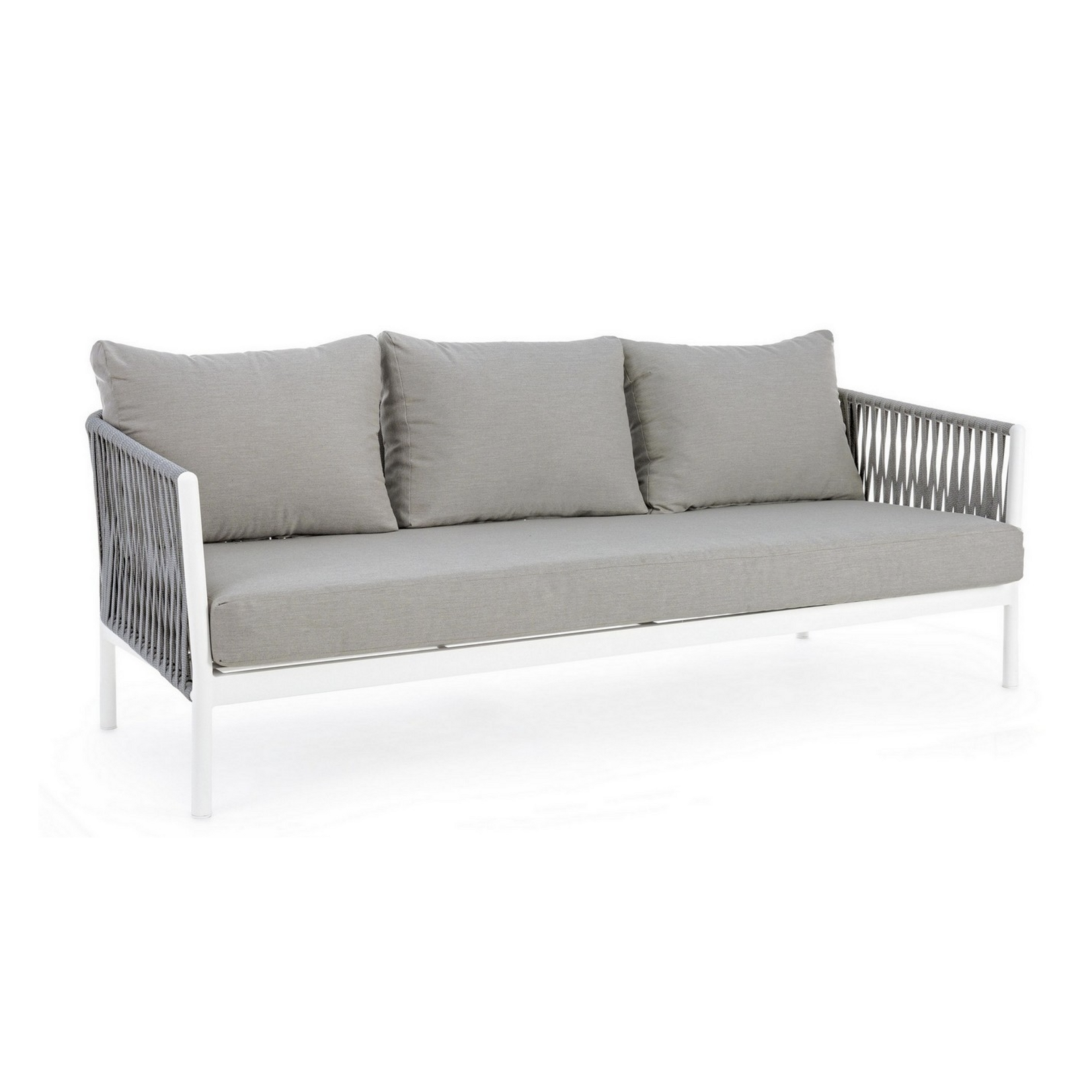 Sofa Flume 220x85xH86cm, inkl. Kissen weiss