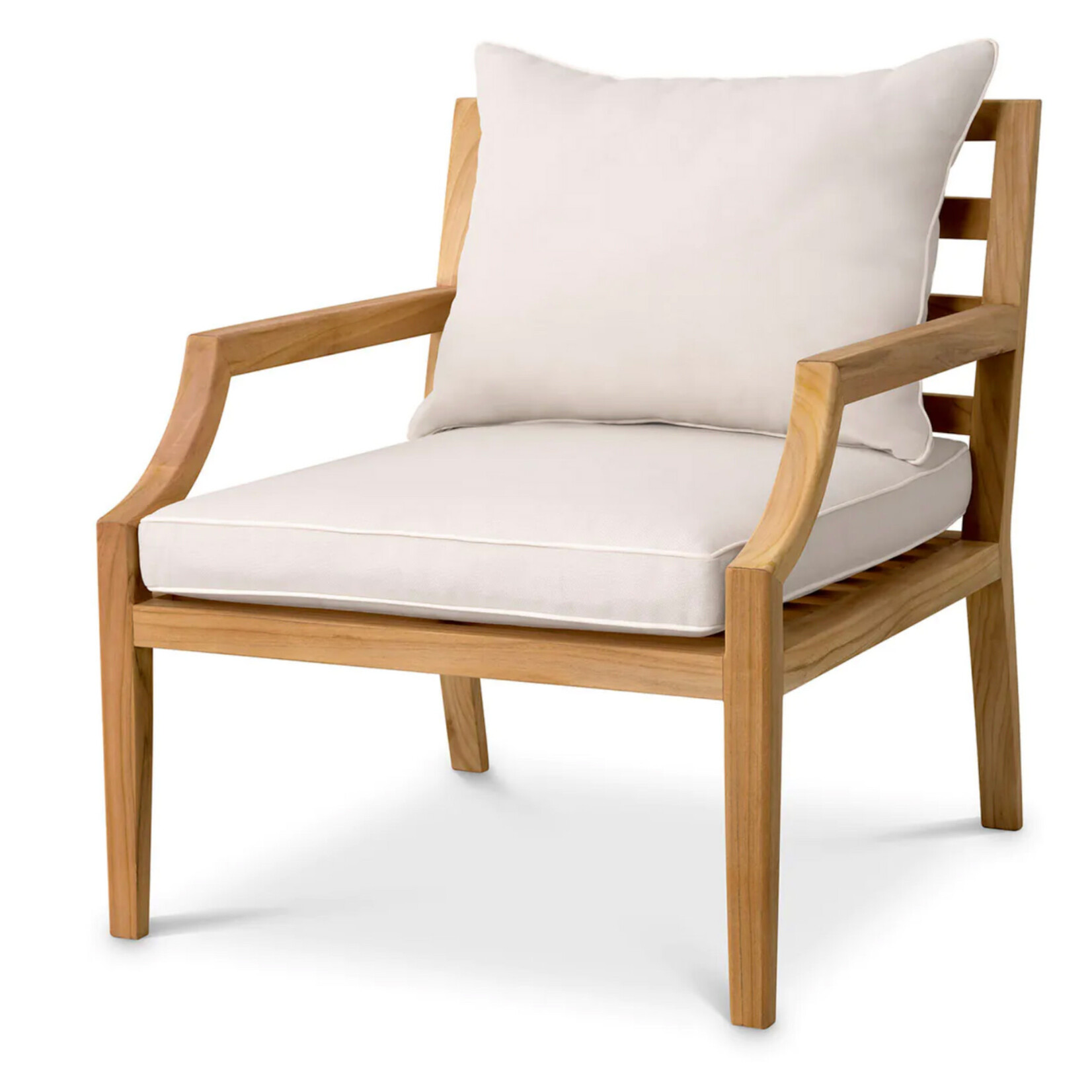 Hera Gartensessel 69x78xH78cm (SH42cm) Teak natur & Stoff offwhite