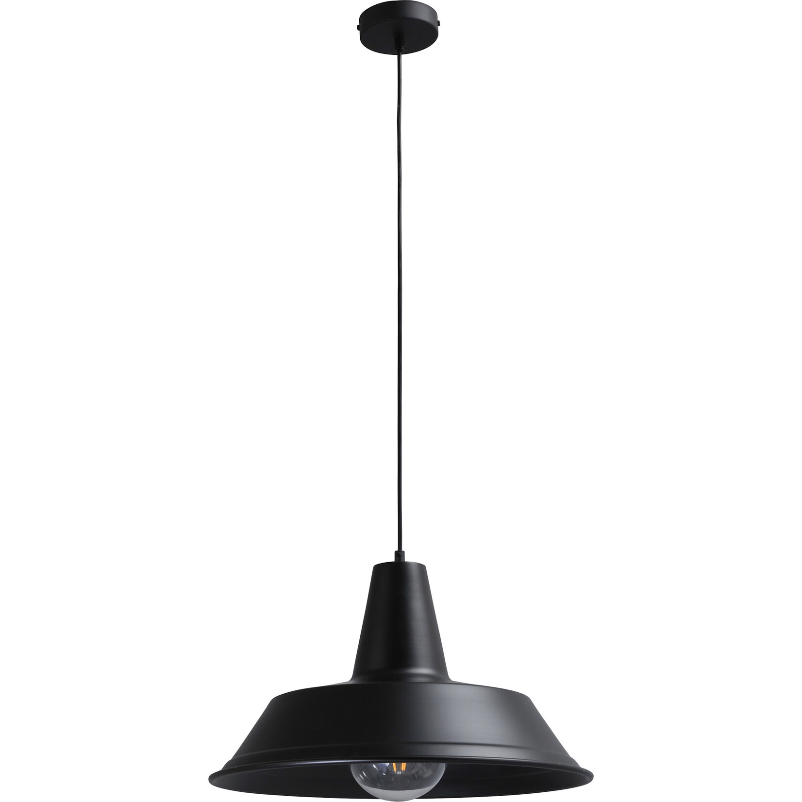 Hängelampe Industria matt schwarz D45cm
