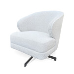 Marietta Sessel mit Drehfuss schwarz 72x81xH81cm, SH45cm, Stoff Ascot Pearl