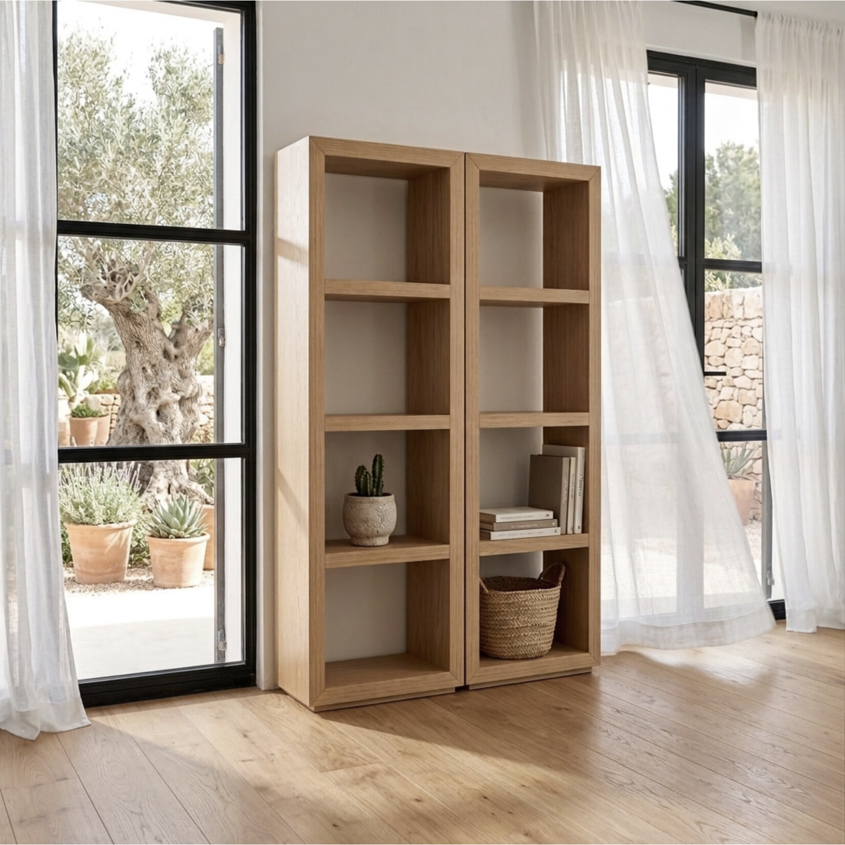 Alba Regal 80x40xH230cm, Finish: White Washed