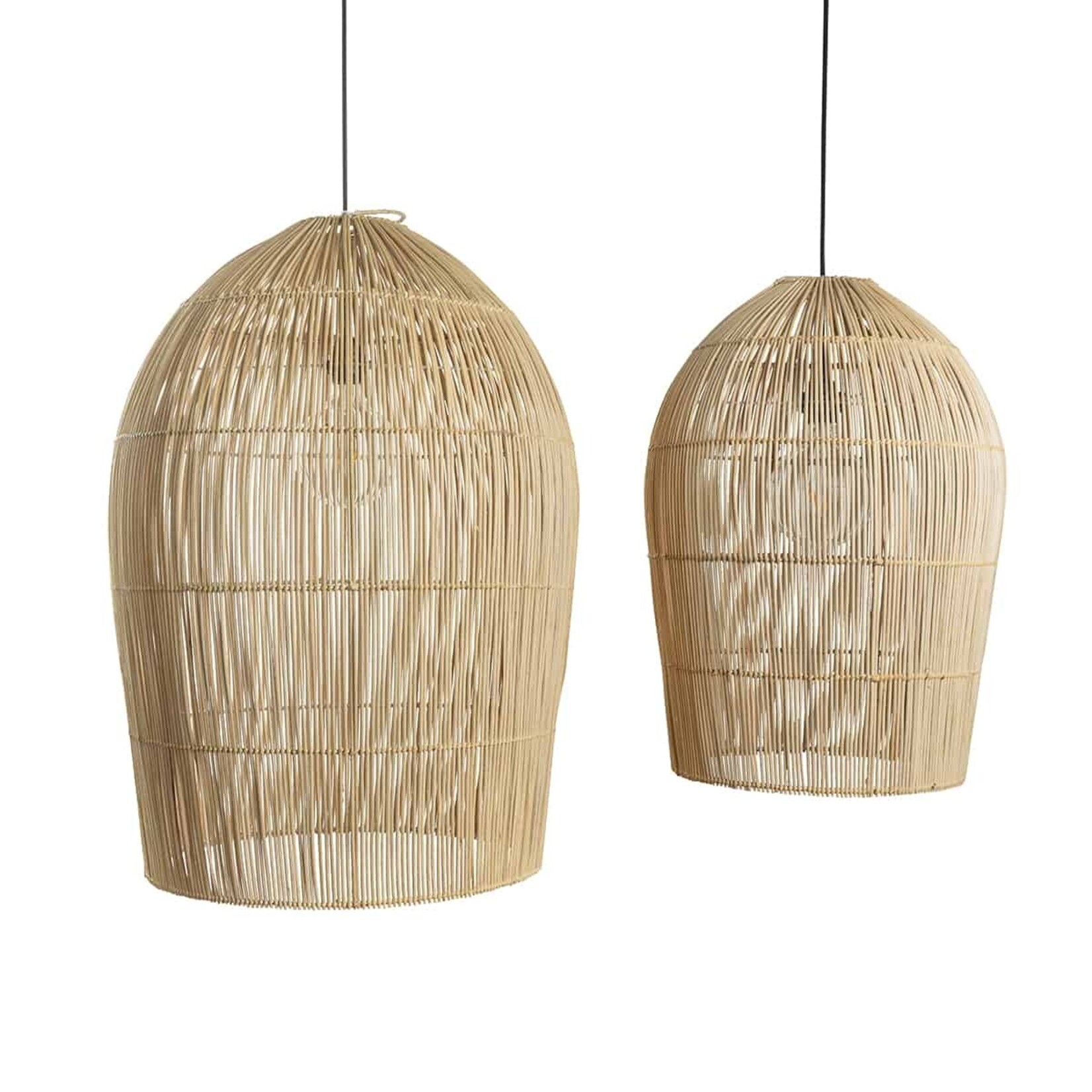 Lampenschirm Bali aus Rattan handgefertigt, nature, 54x75cm