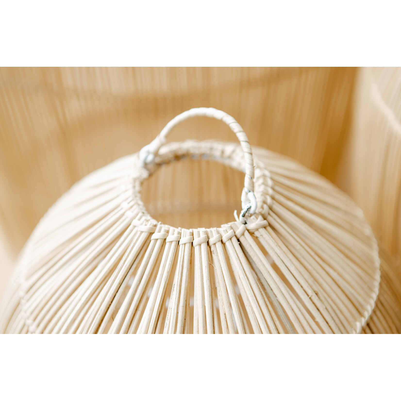 Lampenschirm Bali aus Rattan handgefertigt, nature, 54x75cm