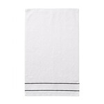 Beaumont Handtuch weiss mit Ziernaht schwarz/schwarz, 30x50cm
