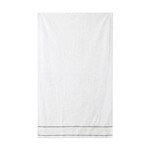 Beaumont Badetuch weiss mit Ziernaht schwarz/schwarz, 100x150cm