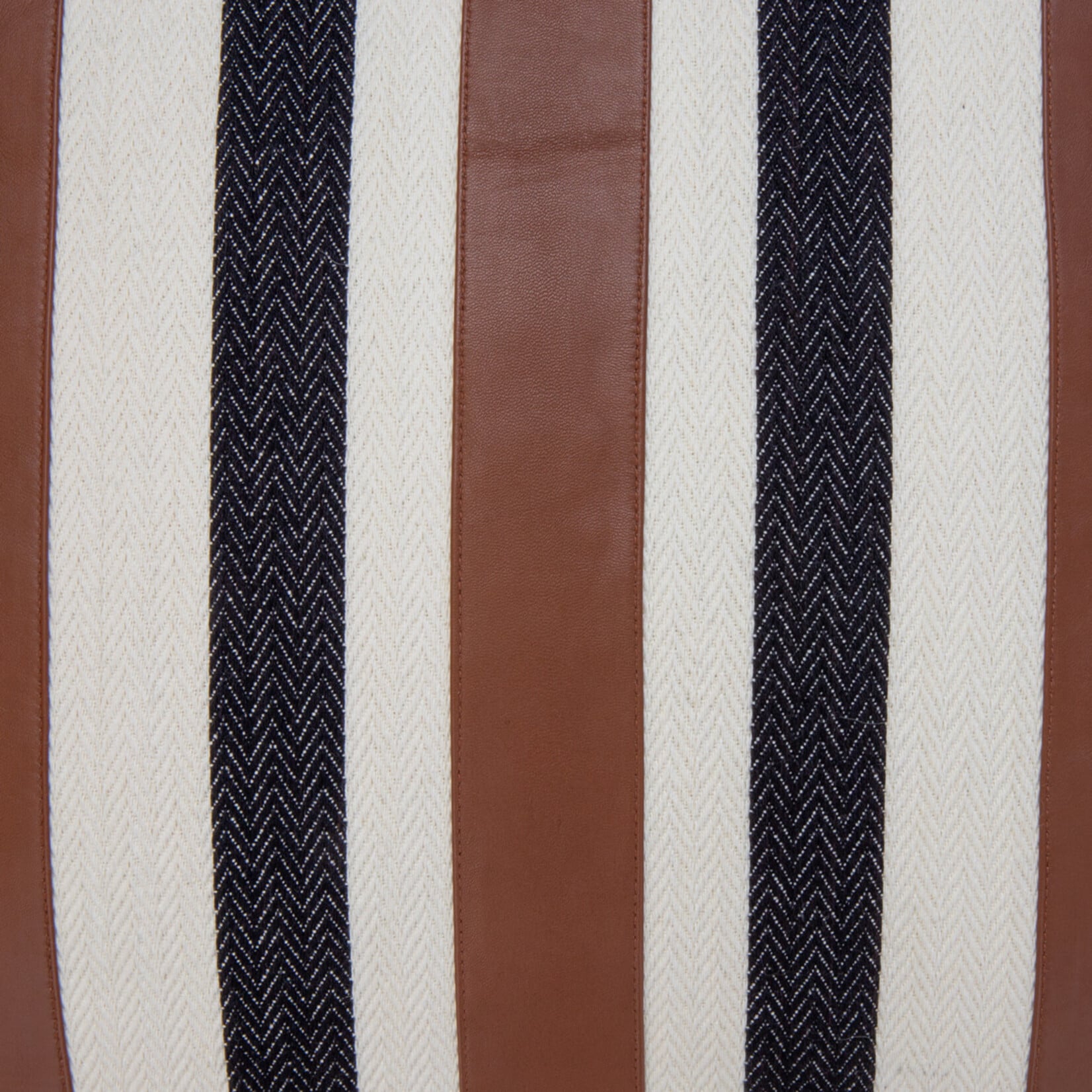 Twill Kissen mit Lederstreifen 60x60cm
